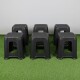 Set x6 Banquetas simil ratán NEGRO