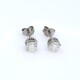 Caravanas antiguas en oro 18k blanco y brillantes Caravanas antiguas en oro 18k blanco y brillantes