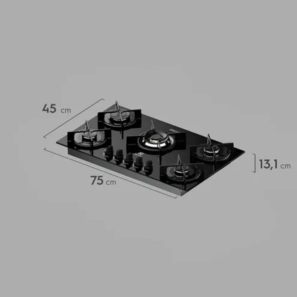 Anafe Electrolux Ke55 5 Hornallas Gran Hornalla Central ANAFE ELECTROLUX 5H KE5GC
