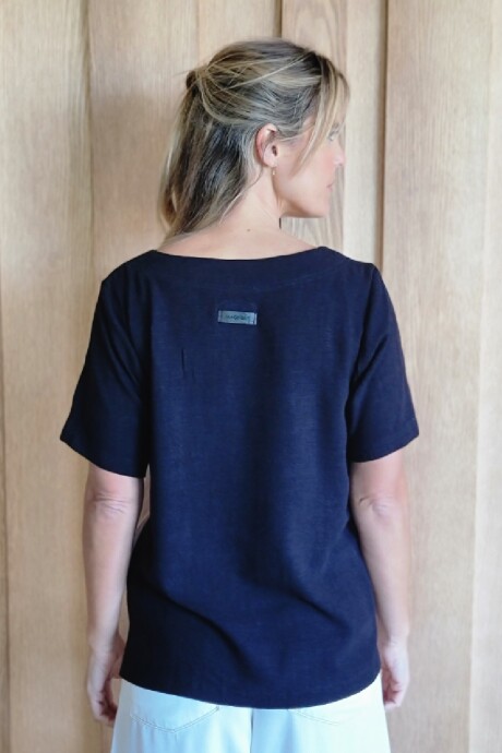 Remera Palma Beige - Negro