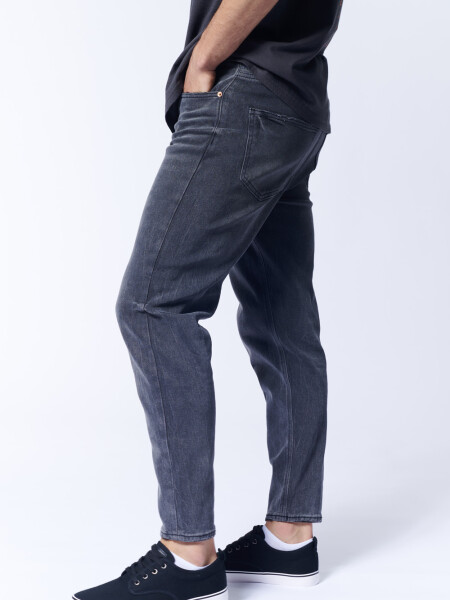 Pantalón De Jean Slim Taper Gris Oscuro