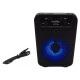 Parlante Bluetooth Recargable Con Luz Led De Colores Negro