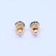 Caravanas oro 18k 2 tonos con brillantes. Caravanas oro 18k 2 tonos con brillantes.