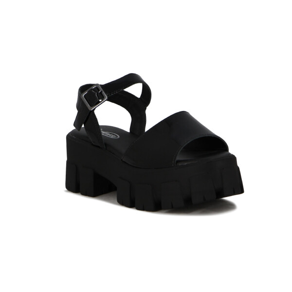 Sandalias Mujer Darkness Charol Con Plataforma Negro-charol