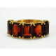 Anillo Oro 18K Con 5 Topacios Marrones Baguette Anillo Oro 18K Con 5 Topacios Marrones Baguette