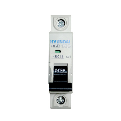 Llave térmica HGD63S din 1P 16A 4,5kA HY1116S