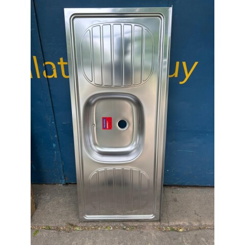 [OUTLET] Pileta Mesada Central Tramontina de Fregadero Acero Inoxidable 120 cm X 50 cm - ABOLLADA [OUTLET] Pileta Mesada Central Tramontina de Fregadero Acero Inoxidable 120 cm X 50 cm - ABOLLADA