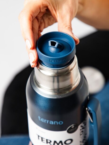 Set Acero 1LT. Mate Flap Azul Metalizado