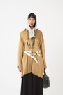 CAMISA LARGA TEJIDO ARRUGADO Camel