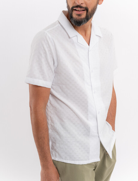 Camisa m/c damero blanco