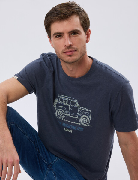 REMERA ESTAMPADA DE ALGODÓN Denim