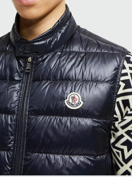 MONCLER - Chaleco de Plumas Gui Azul