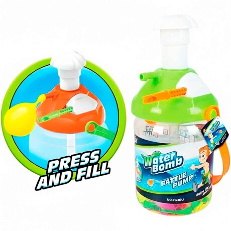 Botella Inflador Recarga + 250 Bombitas De Agua Jug002002