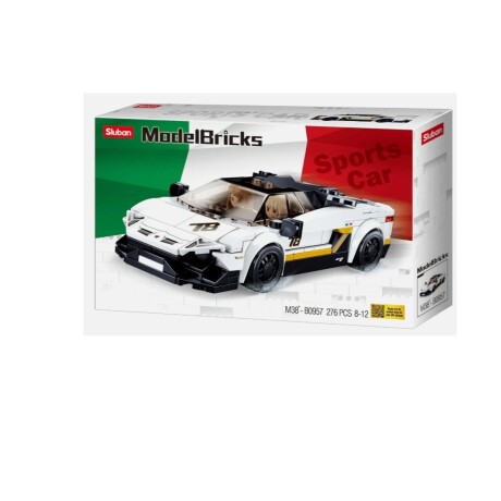 Juego Bloques de Construcción Sluban Auto Deportivo BLANCO
