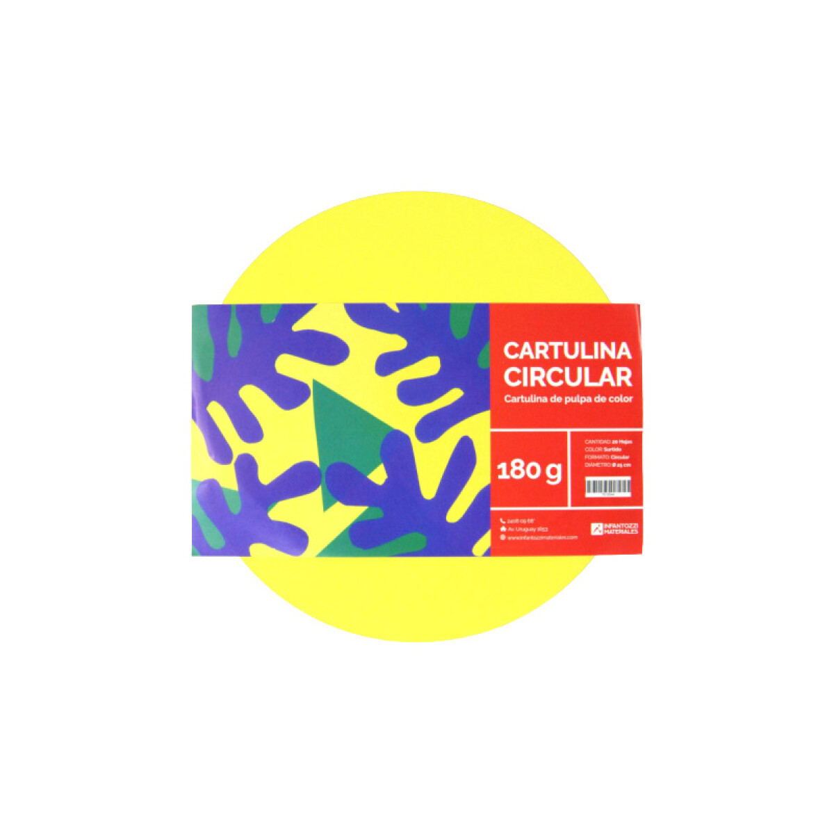 Cartulina Circular Colores 