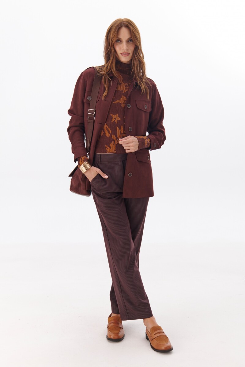 CHAQUETA FOUR SUEDE BURDEOS