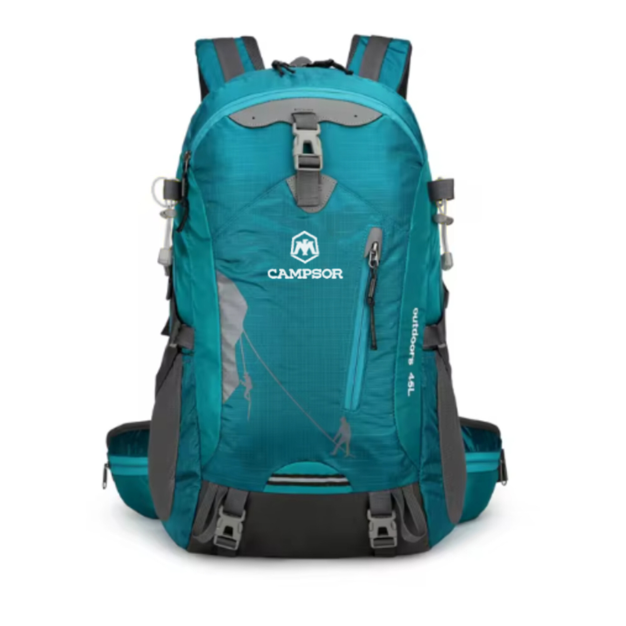 Mochila de trekking Outdoors 45L CAMPSOR Turquesa — Aventureros