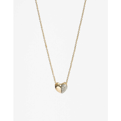 Collar Corazón Metal Biplating Dorado