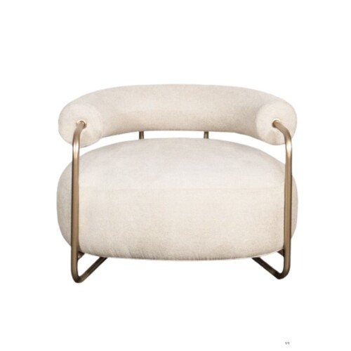 Butaca Bola Bouclee Creme / Oro