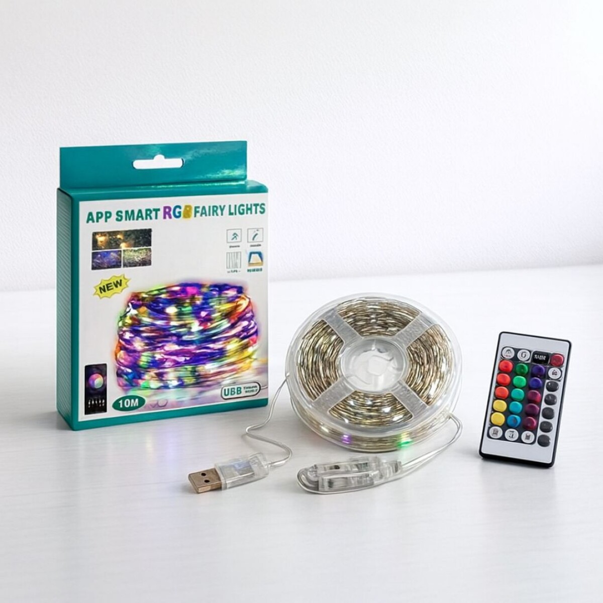 CINTA TIRA DE LUCES LED RGB NAVIDEÑAS 10M BLUETOOTH 