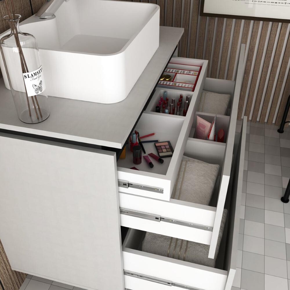 MUEBLE DE BAÑO MODELO URBAN 80 CM ARGENTO/NEGRO Mueble De Baño Modelo Urban 80 Cm Argento/negro