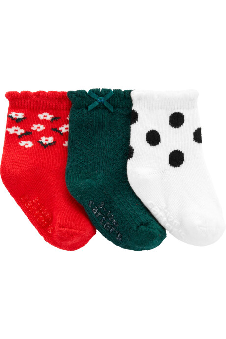 Pack tres pares de medias de algodón antideslizantes Sin color