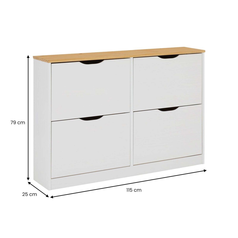 ZAPATERA HORIZONTAL MADERA BLANCO SARASOTA