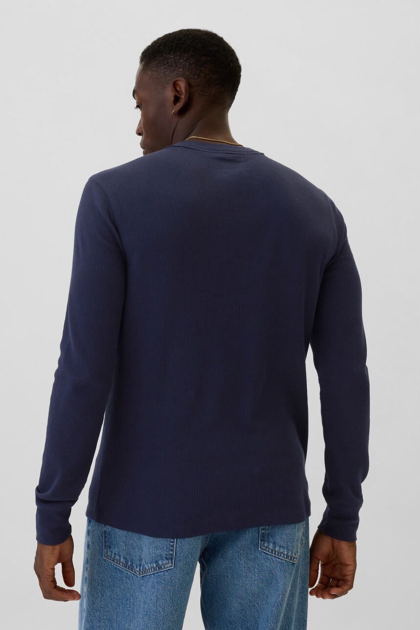 Buzo Waffle Hombre Navy Uniform