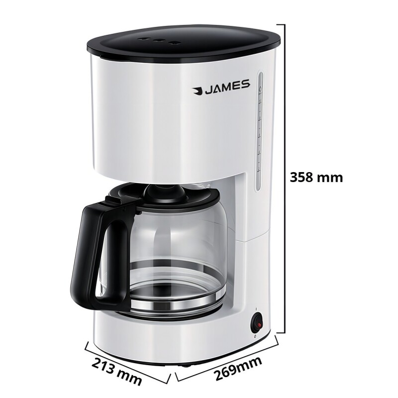 Cafetera James Cfj 980w De Filtro 10 Tazas 1.25 Litros Color Blanco Cafetera James Cfj 980w De Filtro 10 Tazas 1.25 Litros Color Blanco