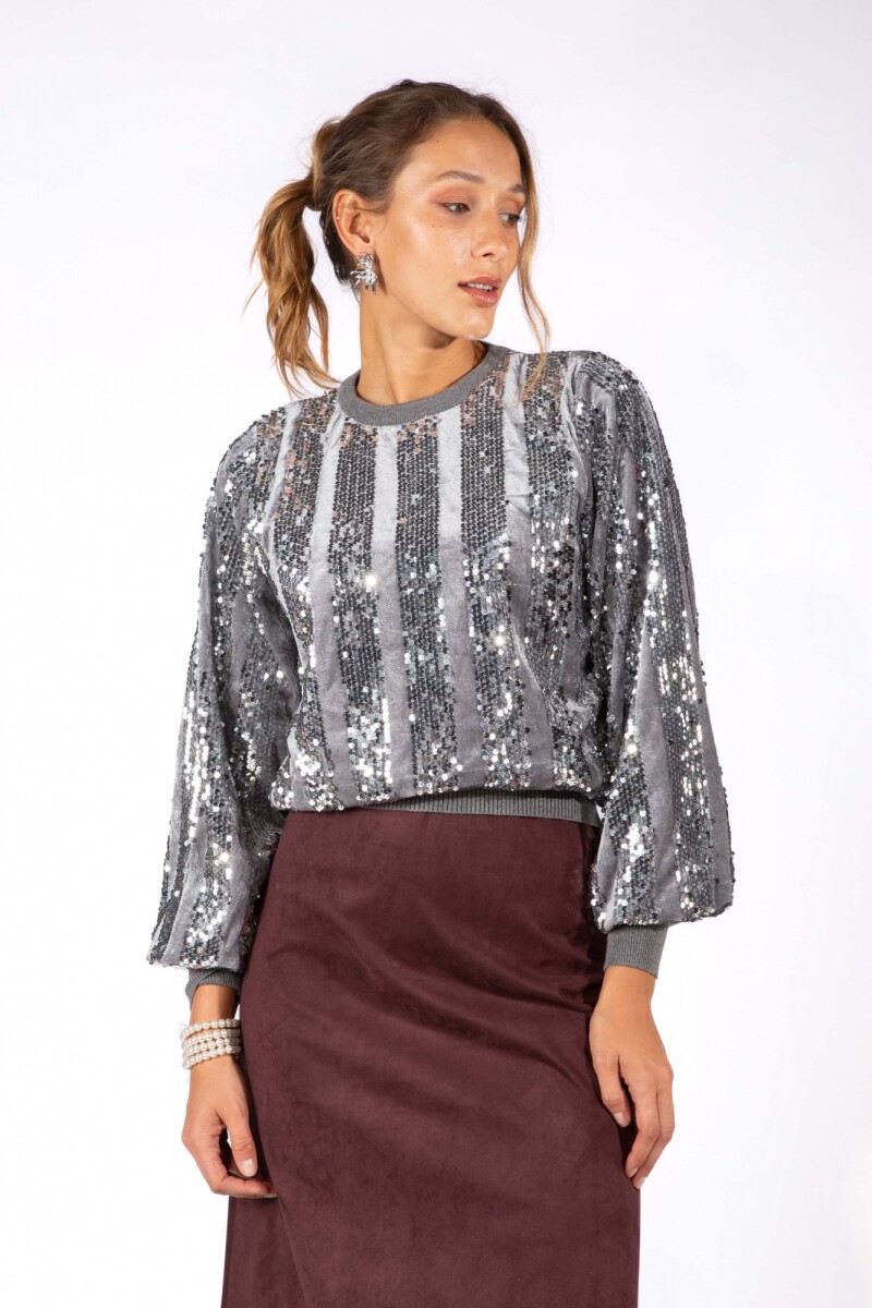 Sweater Glint Plateado