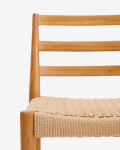 Taburete Analy respaldo madera maciza roble acabado tono natural y asiento cuerda 65cm FSC 100% Taburete Analy respaldo madera maciza roble acabado tono natural y asiento cuerda 65cm FSC 100%