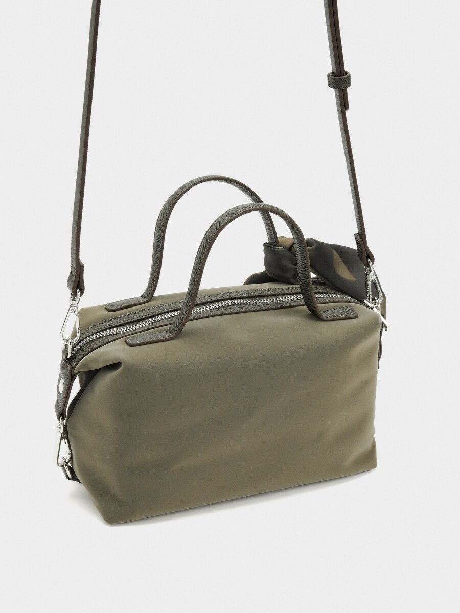 Bolso Tote De Textura Suave caqui