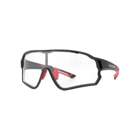 Rockbros - Lentes Fotocromáticos UV400. Almohadilla Nasal Ajustable. Color Rojo / Negro. 001