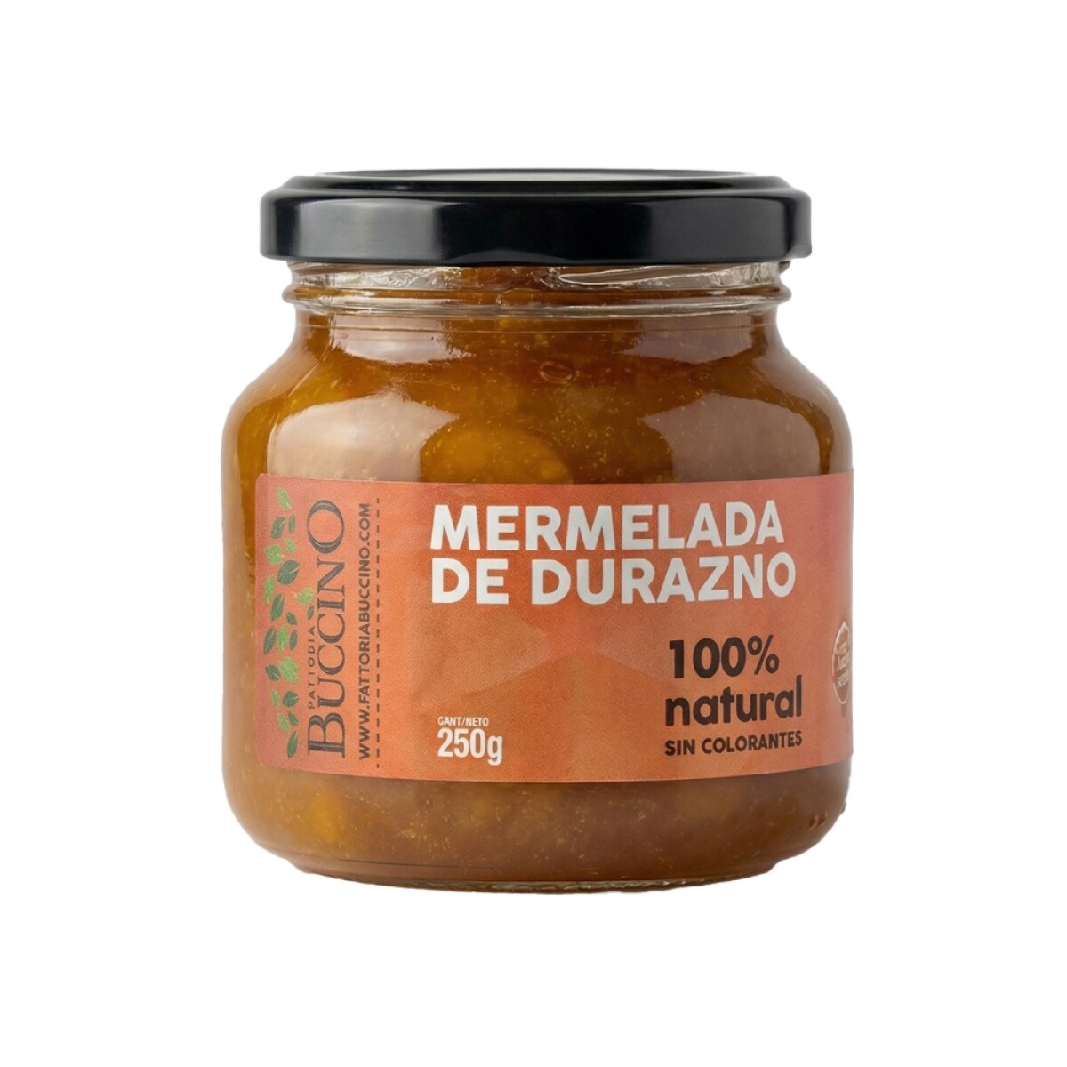 Mermelada de durazno 250g Fattoria Buccino 