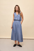 FALDA SARANDI STRIPED Azul Marino