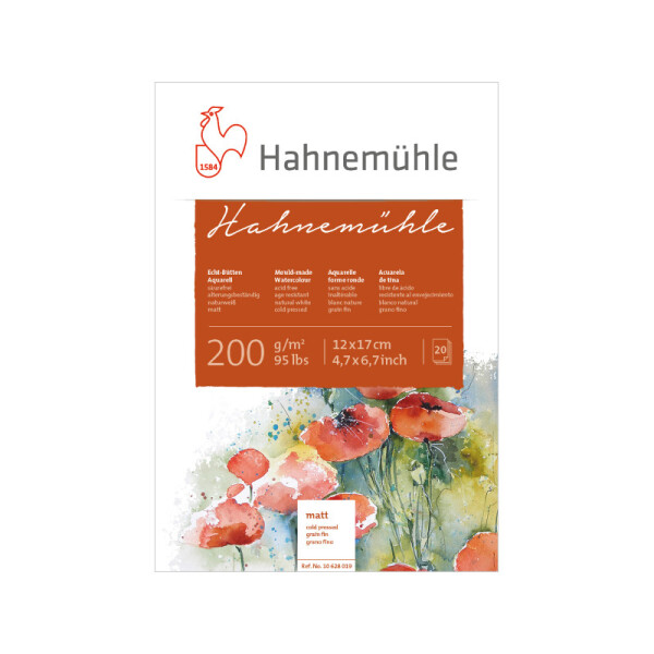 Block Acuarela - Hahnemühle 200 g/m² 12x17