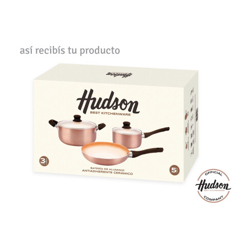 Bateria De Cocina Hudson Antiadherente Ceramico 5 Piezas Bateria De Cocina Hudson Antiadherente Ceramico 5 Piezas