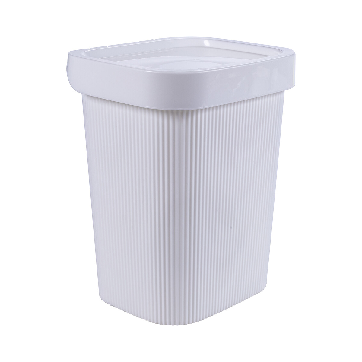 Basurero de Plástico con Relieve 4,5 L - BLANCO 