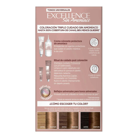 Tinta L'Oréal Paris Excellence Sin Amoníaco 7U Rubio Universal Tinta L'Oréal Paris Excellence Sin Amoníaco 7U Rubio Universal