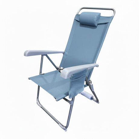 Silla Playera Aluminio Azul Claro