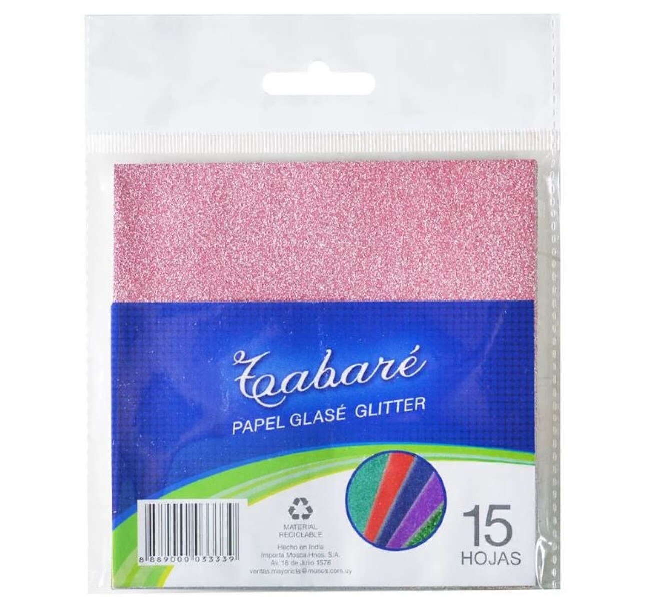 Papel Glasé Tabaré Glitter 15 H 11x11 Cm 