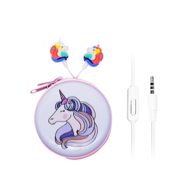 Auricular Unicornio Con Estuche Celular Tablet Pc Aux Auricular Unicornio Con Estuche Celular Tablet Pc Aux