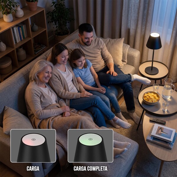 Lampara Escritorio Mesa Velador Led Recargable Inalambrica IMBACK Color Negro Lampara Escritorio Mesa Velador Led Recargable Inalambrica IMBACK Color Negro