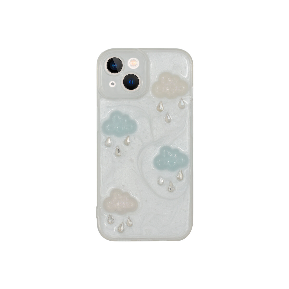 Protector para iPhone 15 diseño nubes 