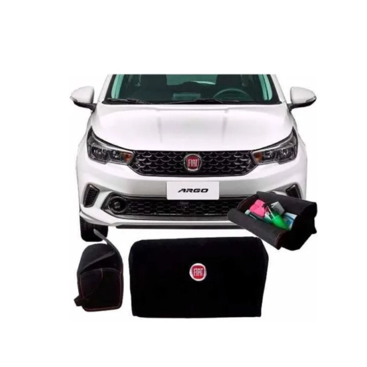 Organizador De Baúl Fiat Auto Plegable Fieltro Con Velcros! 