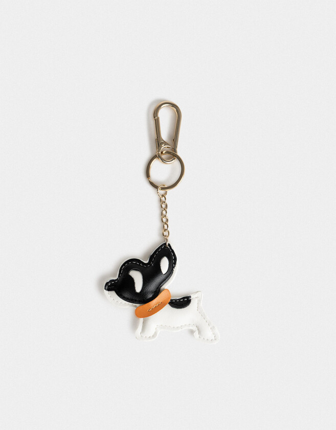 Llavero PU Llavero Y Charm De Perrito De Pu - Combinacion Tricolor
