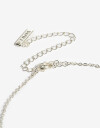 Cadena Corta con Dije Cubic zirconia Collar Con Dije Cubic Bañado En Plata - Plateado