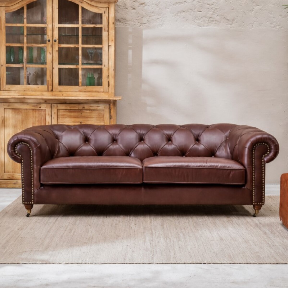 Sillón Sofá Liverpool 3 Cuerpos - Marrón 