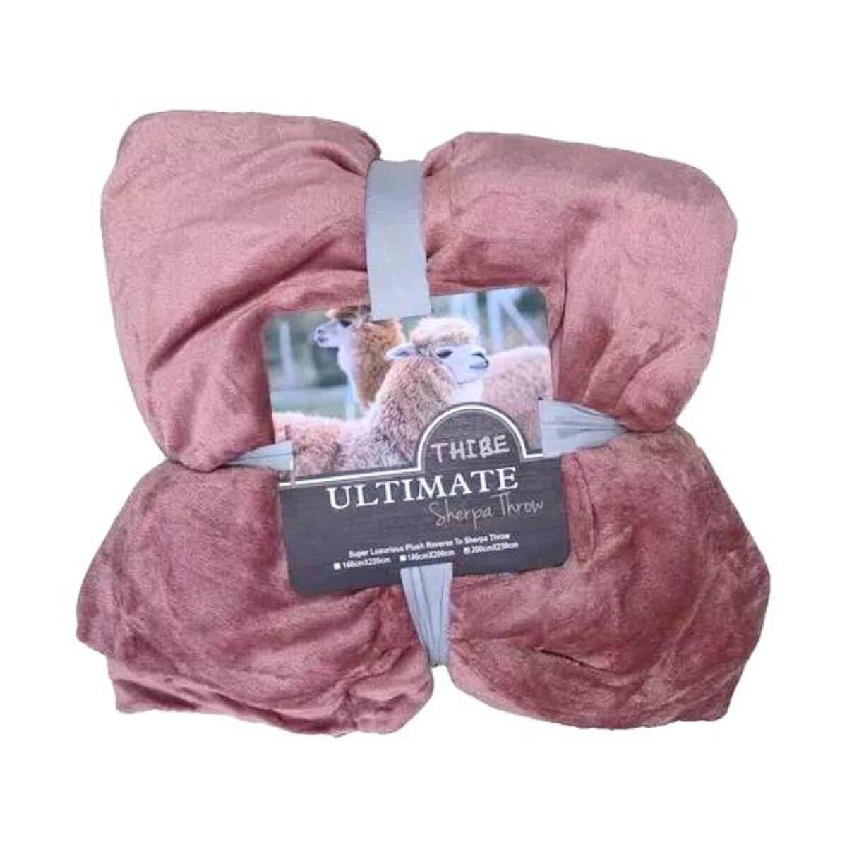 Frazada Polar 2 Plazas Corderito Ultimate Sherpa Throw - ROSA-VIEJO 