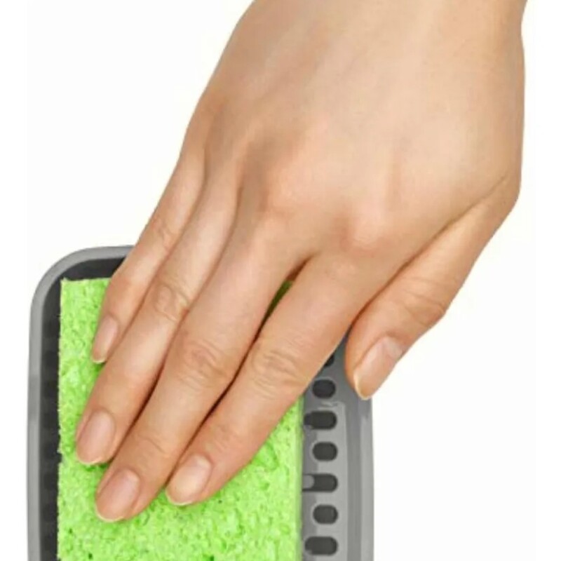 Dispensador y Escurridor de Esponjas en acero inoxidable OXO Dispensador y Escurridor de Esponjas en acero inoxidable OXO